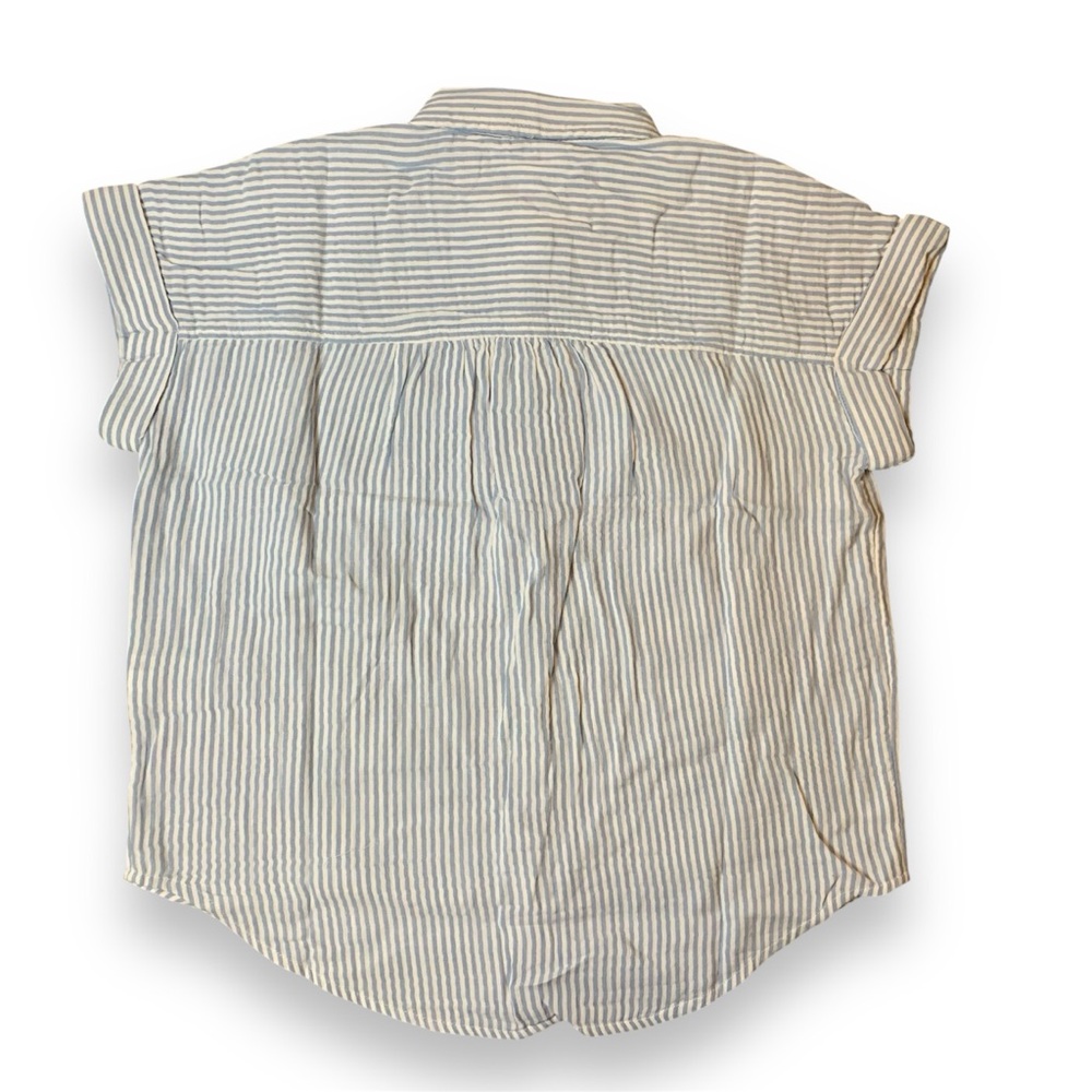 Style & Co Women’s  Striped Blue Shirt style feeder blue size petite small - Picture 2 of 3